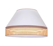 Lampy sufitowe - Duolla - Lampa sufitowa AVIGNON 3xE27/15W/230V śr. 60 cm biały/rattan - miniaturka - grafika 1