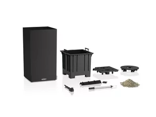Donica Lechuza CANTO Stone Kolumna 40 LED grafitowy czarny - Donice - miniaturka - grafika 3