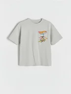 Koszulki dla chłopców - Reserved - T-shirt Hot Wheels - jasnoszary - miniaturka - grafika 1