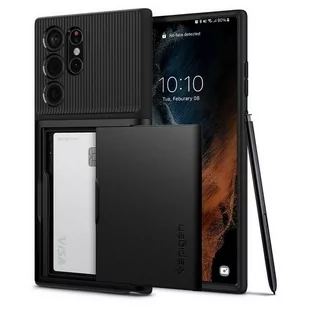 Spigen Slim Armor CS Galaxy S22 Ultra black ACS03927 - Etui i futerały do telefonów - miniaturka - grafika 1