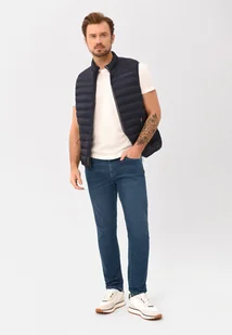 Granatowe jeansy, Regular Fit, D-JERRY 57 - Spodnie męskie - miniaturka - grafika 1