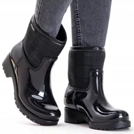 Kalosze damskie - Kalosze ocieplane Wojtyłko modne wygodne gumowce - miniaturka - grafika 1