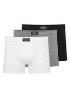 Majtki męskie - Bokserki (dłuższa nogawka) Main Henderson 3-pak czarny, szary, biały XXL - miniaturka - grafika 1