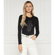 Bluzki damskie - Armani Exchange Bluzka | Slim Fit - miniaturka - grafika 1