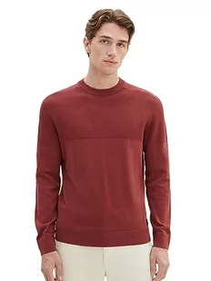 TOM TAILOR sweter męski, 32220 – Burned Bordeaux Red, 3XL - Swetry męskie - miniaturka - grafika 1
