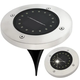 Lampa Lampka Ogrodowa Solarna Najazdowa Czujnik Zmierzchu Mocna 16 Led Biały Ciepły - Lampy ogrodowe - miniaturka - grafika 1