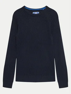 Jack&Jones Junior Sweter 12258886 Granatowy Relaxed Fit - Swetry dla chłopców - miniaturka - grafika 1
