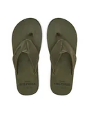 Klapki i japonki męskie - Tommy Hilfiger Japonki Hilfiger 85 Beach Sandal FM0FM05339 Zielony - miniaturka - grafika 1
