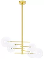 Lampy sufitowe - KingHome Lampa wisząca ASTRO złota - aluminium, szkło XCP7423-6 [12647343] - miniaturka - grafika 1