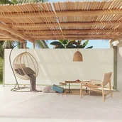 Pawilony ogrodowe - vidaXL Wysuwana markiza boczna na taras, 180 x 600 cm, kremowa vidaXL - miniaturka - grafika 1