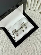 Spinki do mankietów i krawatów - SPINKI DO MANKIETÓW nutki nuta srebrne muzyk prezent - miniaturka - grafika 1