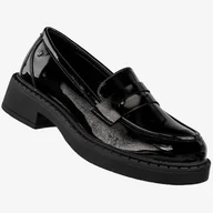 Mokasyny damskie - Mokasyny Damskie Buty Eleganckie Półbuty Czarne Potocki 24-12174BKP Czarny 40 - miniaturka - grafika 1