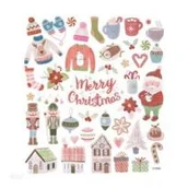 Zabawki kreatywne - Naklejki z brokatem przytulne święta - miniaturka - grafika 1