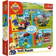 Puzzle - Trefl Puzzle 4w1 Odważny Strażak Sam 34387 34387 - miniaturka - grafika 1