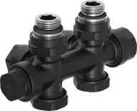 Zawory i kraniki - Mexen zawór grzejnikowy kątowy/prosty, Duplex, DN50, czarny - W908-000-70 - miniaturka - grafika 1