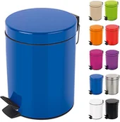 Koszyki łazienkowe - Spirella Kosz na śmieci z pedałem Sydney Blue 3L 10.16384 - miniaturka - grafika 1