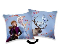 Kołdry i poduszki dla dzieci - Poduszka 40x40 Frozen Kraina Lodu niebieska - miniaturka - grafika 1