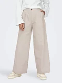 Spodnie damskie - pantaloni donna only 15311375ettie wide pant pumice stone - ONLY - miniaturka - grafika 1
