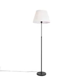 Lampy stojące - QAZQA Lampa podłogowa regulowana czarna klosz plisowany kremowy 45cm - Parte - miniaturka - grafika 1