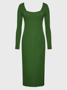 Sukienki - Glamorous Sukienka dzianinowa CA0334 Zielony Slim Fit - grafika 1