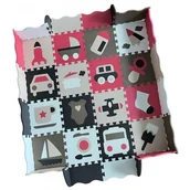 Maty piankowe - Woopie Baby Mata Piankowa Pojazdy Puzzle Kojec - miniaturka - grafika 1