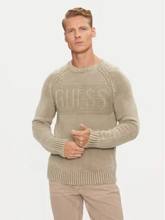 Guess Sweter M4BR10 Z3KC1 Brązowy Regular Fit - Swetry męskie - miniaturka - grafika 1