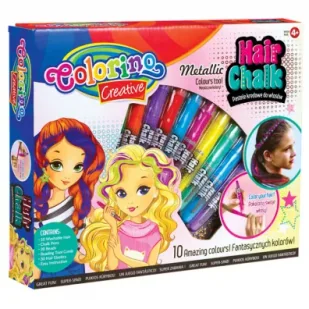 Patio Pastele kredowe do włosów Colorino Kids 10 szt. - Kredki, ołówki, pastele i pisaki - miniaturka - grafika 1