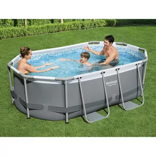 Bestway Basen naziemny Power Steel, owalny, 305x200x84 cm - Baseny ogrodowe - miniaturka - grafika 1