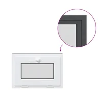 Tablice i flipcharty - vidaXL Okno piwniczne "RISOR" 60x40 cm uchylne 2 szyby antracyt - miniaturka - grafika 1