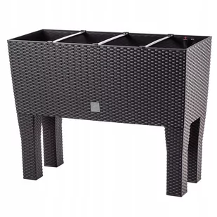 Doniczka z systemem nawadniania Trikala 80 cm, ciemny brąz - Donice - miniaturka - grafika 1