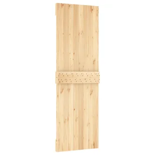 Drzwi przesuwne z osprzętem, 70x210 cm, lite drewno sosnowe 8721012082700 - Drzwi wewnętrzne - miniaturka - grafika 6