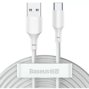 Baseus Simple Wisdom Data Cable Kit USB to Type-C 5A 2PCS/Set1.5m White - Kable USB - miniaturka - grafika 1