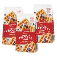 Dodatki do ciast w proszku - Delecta Gofry jak z budki Zestaw 3 x 340 g - miniaturka - grafika 1