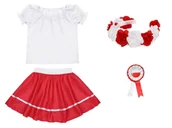 Dresy i komplety dla dziewczynek - ZESTAW NARODOWY BIAŁO-CZERWONY 98-110 4el - miniaturka - grafika 1