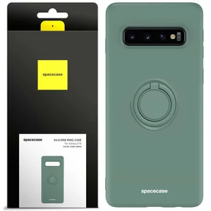 Spacecase Etui Silicone Ring Galaxy S10 dark green - Etui i futerały do telefonów - miniaturka - grafika 1