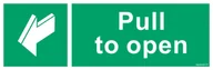 Systemy ekspozycyjne i znaki informacyjne - AC061 PULL TO OPEN, PN - PŁYTA PCV 1MM; (150X50MM) - miniaturka - grafika 1
