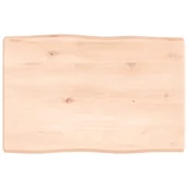 Stoły - Blat biurka, 60x40x4 cm, surowe lite drewno dębowe - miniaturka - grafika 1