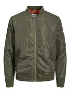 Kurtki męskie - JACK & JONES Męska kurtka bomberka JJEOCEAN Bomber SN, Dusty Olive, L, Dusty Olive - miniaturka - grafika 1