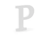 Wesele i ślub - Partydeco Drewniana litera P biała 20cm DL1-P-008 DL1-P-008 - miniaturka - grafika 1