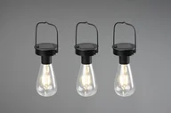 Lampy sufitowe - Trio Leuchten Zestaw 3 zewnętrznych lamp wiszących czarnych na solarze - Santiago - miniaturka - grafika 1
