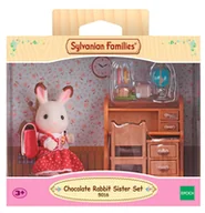 Figurki dla dzieci - Sylvanian Families Zestaw z siostrą królików z czekoladowymi uszkami biurko 5016 - miniaturka - grafika 1