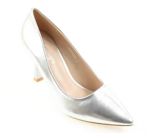 Półbuty damskie Sixth Sens 888-626PU srebrny - Czółenka Półbuty damskie Sixth Sens 888-626PU srebrny - Czółenka - miniaturka - grafika 1