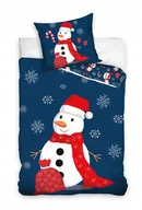 Pościel dla dzieci - POŚCIEL bawełniana ŚWIĄTECZNA 140x200 BAŁWAN - miniaturka - grafika 1