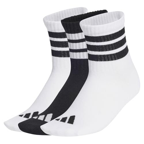 adidas RIBBED 3PP SOCKS, skarpetki męskie Unisex dla dzieci, biały/biały/czarny,