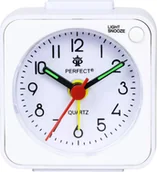 Zegary - Perfect Budzik Perfect BB05508 biały mały 5,7 cm podświetlenie drzemka . - miniaturka - grafika 1