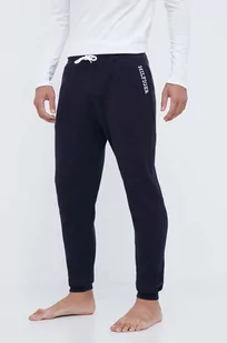 Tommy Hilfiger spodnie piżamowe bawełniane kolor granatowy gładka - Piżamy męskie - miniaturka - grafika 1