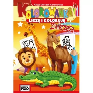 Niko Kolorowanka. Liczę i koloruję. Zwierzęta Alicja Groszek - Abramowicz - Kolorowanki, wyklejanki - miniaturka - grafika 1