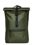 Plecaki - RAINS Rolltop Rucksack plecak, Dorosły Unisex, 65 Evergreen (zielony), Jeden rozmiar - miniaturka - grafika 1