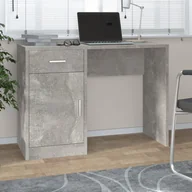 Biurka - Vidaxl biurko z szufladą i szafką, szarość betonu, 100x40x73 cm - miniaturka - grafika 1