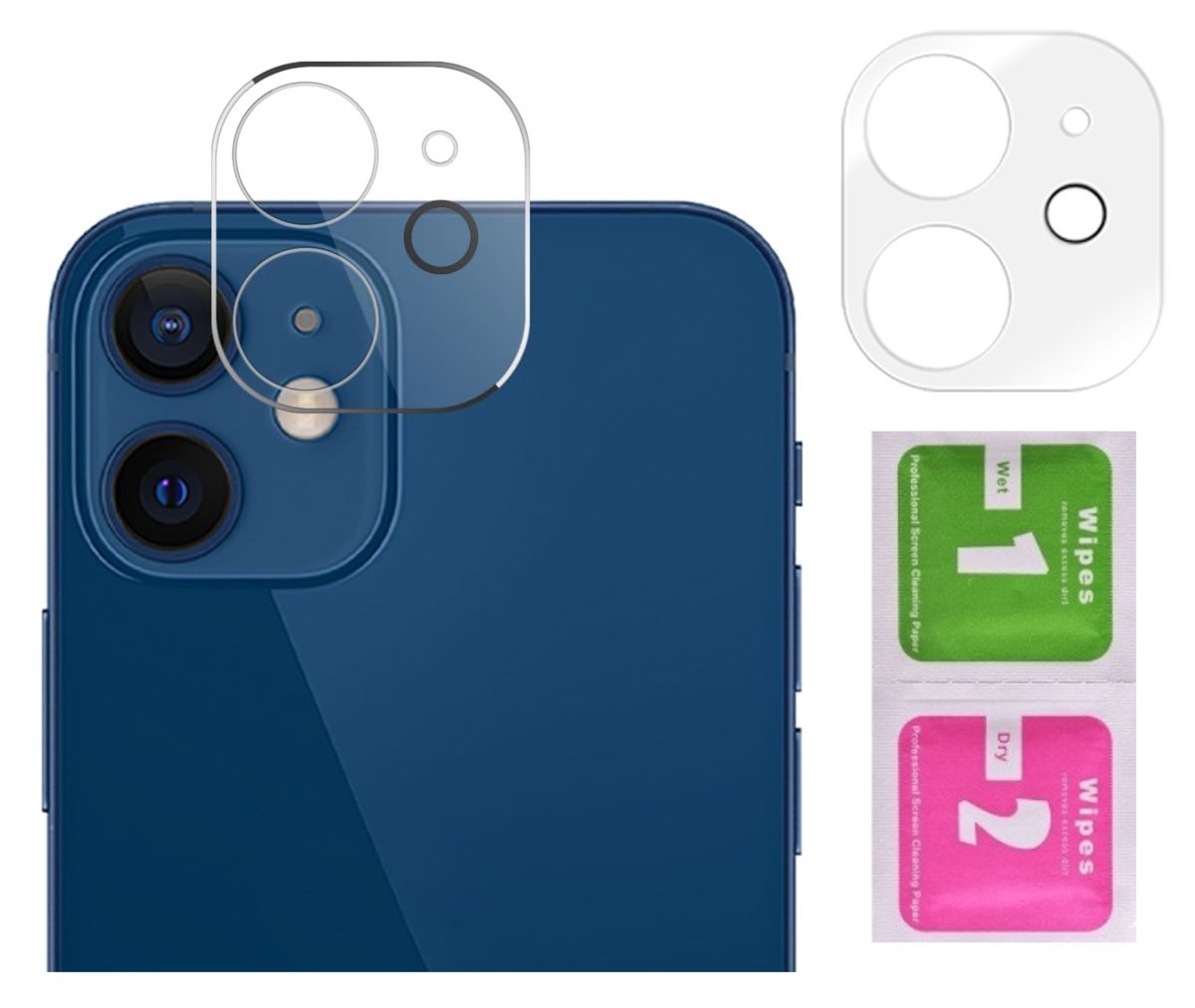 Szkło hartowane do IPHONE 11 / 12 MINI na aparat ochrona obiektywu mocne 3D